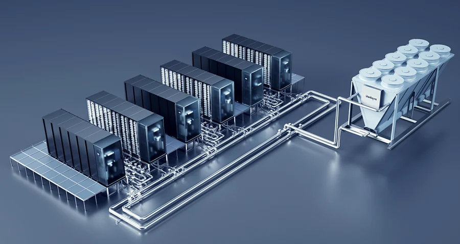 Prefabricated data center liquid cooling loop